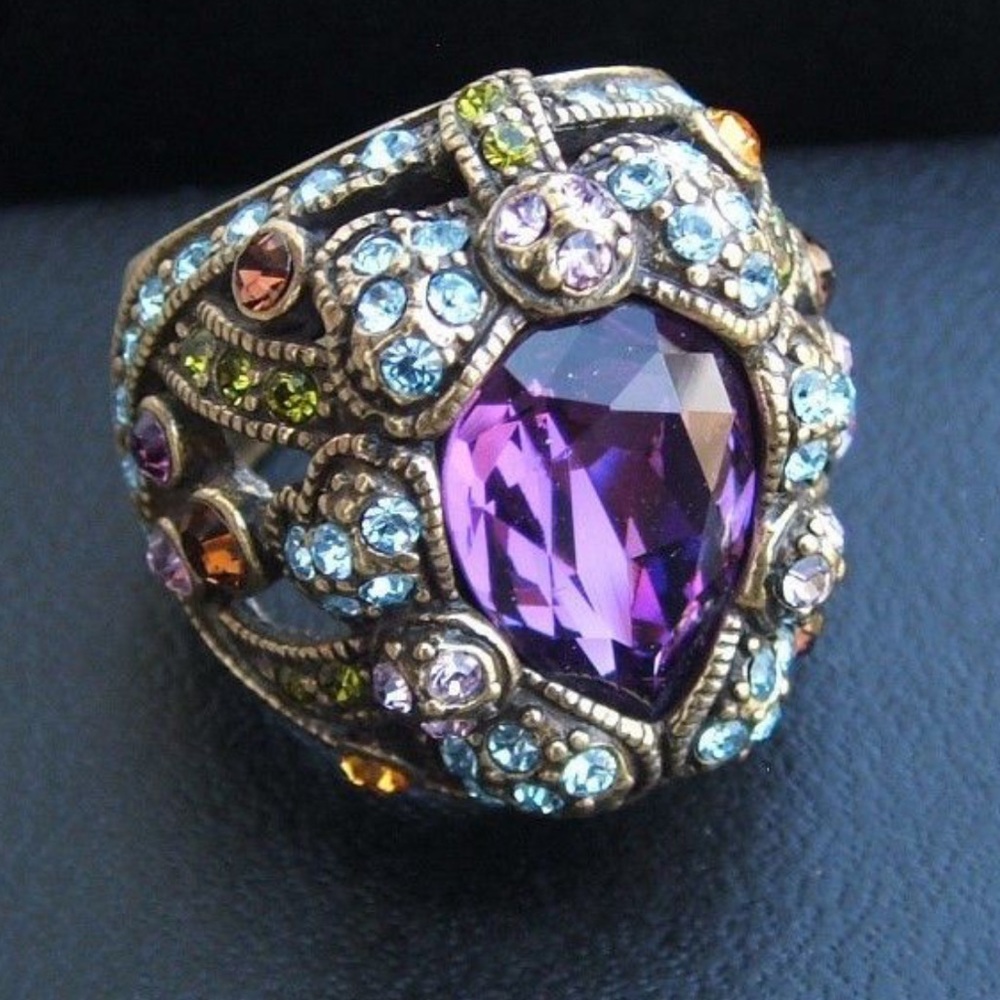 Heidi Daus Dragonflies Crystal Dome Ring